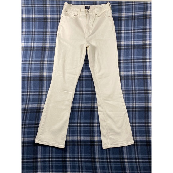 J.Crew Denim - J.Crew High-Rise Flare Crop Jeans White 27T BX544 Tall